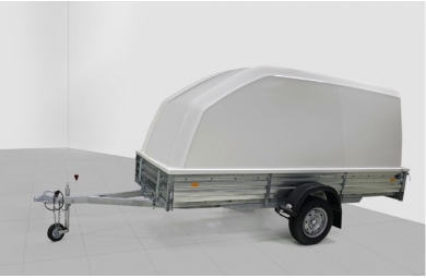 Автомобильный прицеп, предназначенный для перевозки крупной мототехники (квадроциклов (АТV), снегоходов) и других грузов